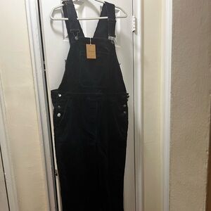 Boden Black Denim Overalls